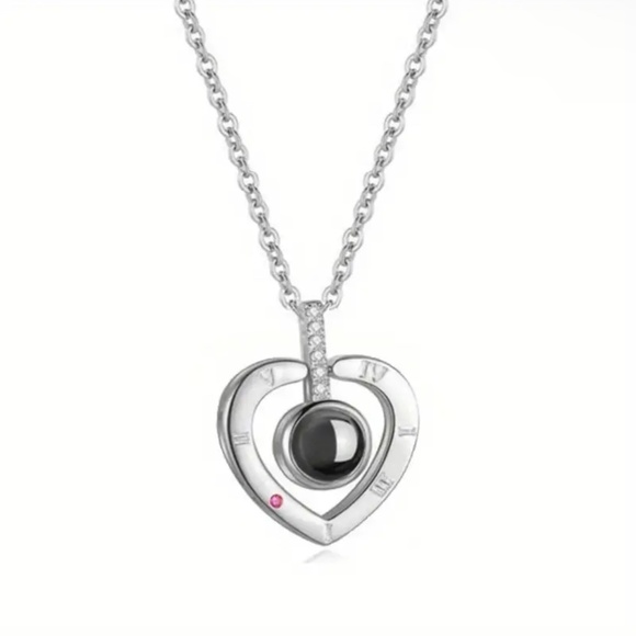 Projection Necklace 100 Languages I Love You Pendant Jewelry For Lover - Picture 5 of 9
